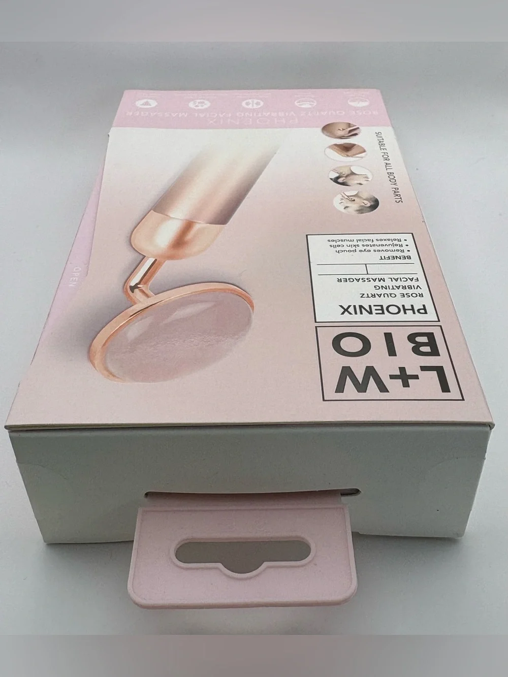 FACTORY SEALED LUXE + WILLOW BIO PHOENIX Rose Quartz Vibrating Facial Massager
